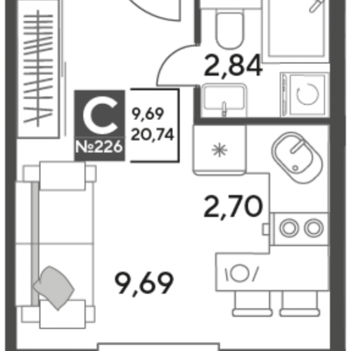 Студия Пушкино г., Зелёная Роща ул.,  к. 10
