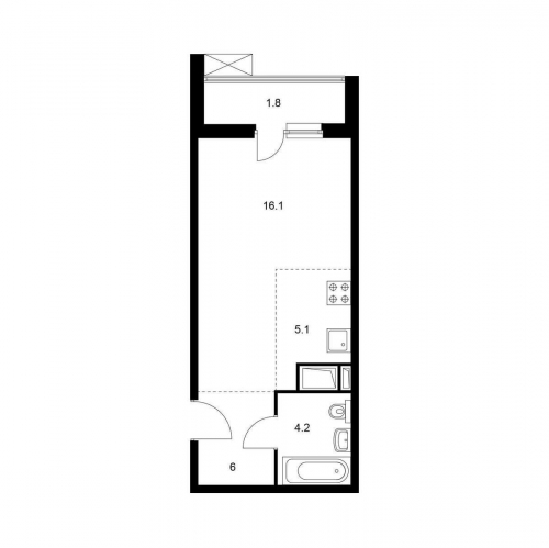 Студия ул. Муравская, 44к3