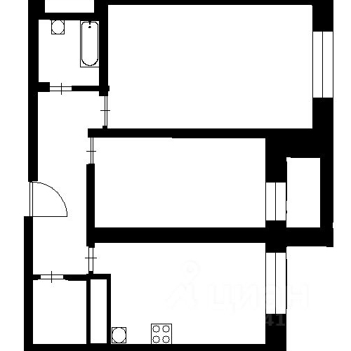 2-комн квартира пос. Мебельной Фабрики, улица Рассветная, 1