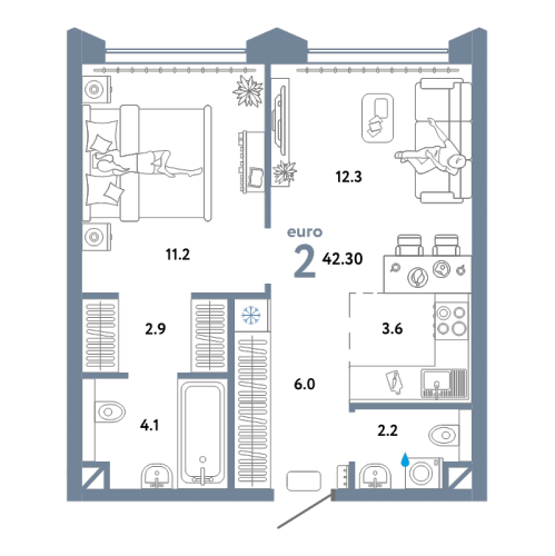 1-комн квартира Москва г., Озерная ул.,  к. Байкал