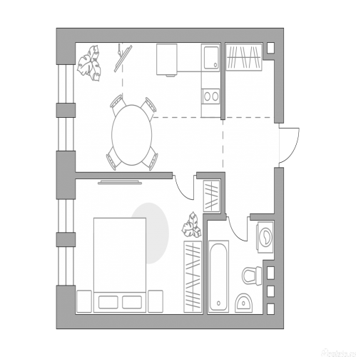 1-комн квартира , Дубининская улица, 17