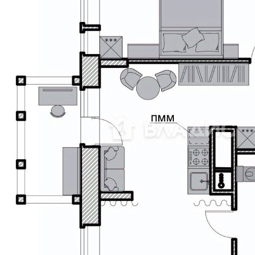 2-комн квартира Сабурово пгт, улица Рождественская, 2