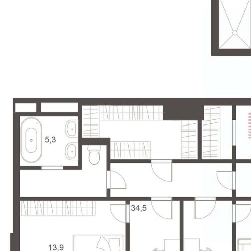 4-комн квартира 1-й Красногвардейский проезд, 22с2