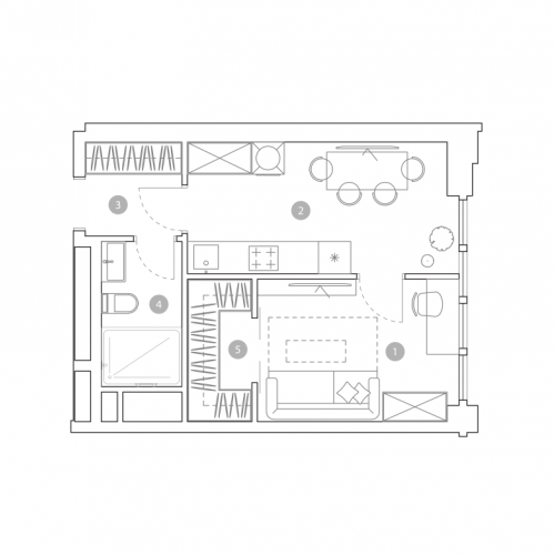 1-комн квартира Москва г., Миклухо-Маклая ул.,  к. 1