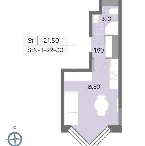Студия Борисовские Пруды улица, д.1