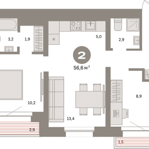 2-комн квартира Москва г., Тагильская ул.,  к. 2