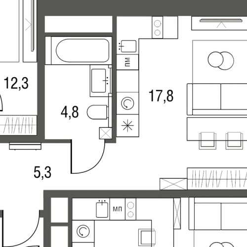 Студия Москва г., Тагильская ул.,  к. 2