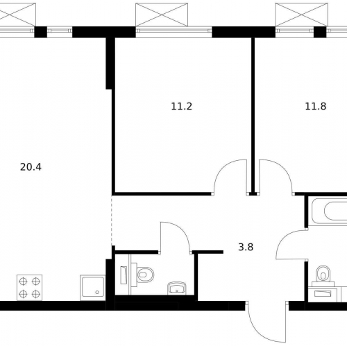2-комн квартира Котельники, Кузьминский Лес, корп. 9