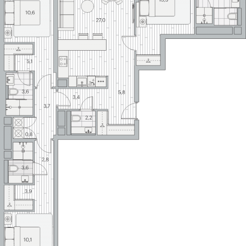 3-комн квартира Москва г., Береговой проезд,  к. 1