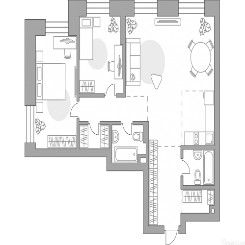 2-комн квартира , Дубининская улица, 17