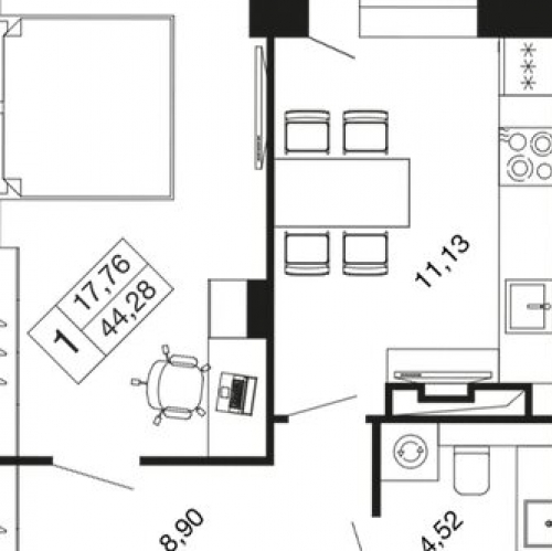 1-комн квартира Апрелевка, ул Танкистов,  д. 4