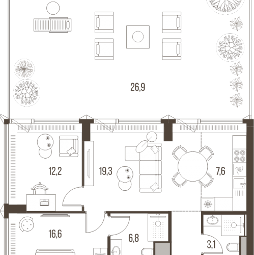 2-комн квартира Летниковская ул,  к. 5