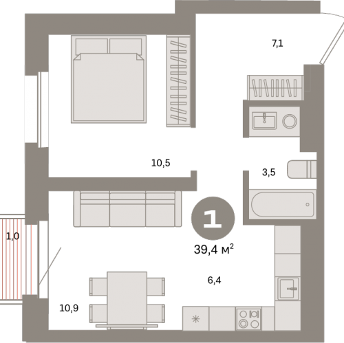 1-комн квартира Москва г., Тагильская ул.,  к. 2