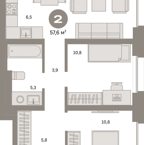 2-комн квартира Москва г., Тагильская ул.,  к. 2