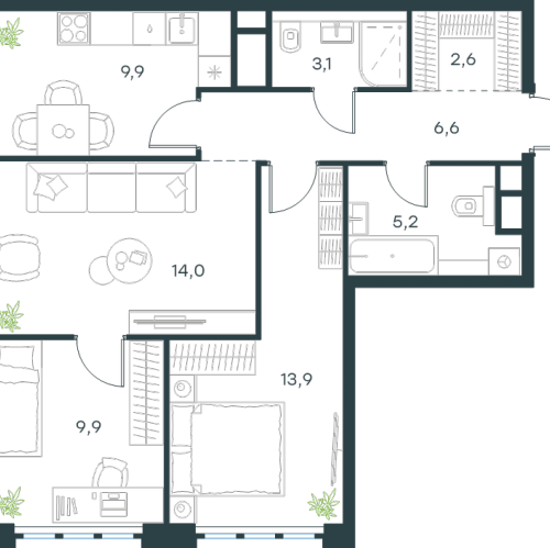 3-комн квартира Москва г., Южнопортовая ул.,  к. 11