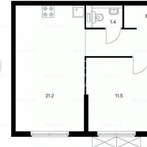 3-комн квартира улица Поляны, 5Ак1