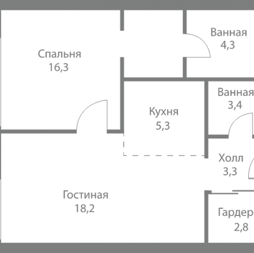 1-комн квартира Москва г., Сколковское ш.,  к. 4