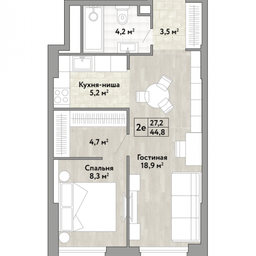 1-комн квартира Коммунарка п., Александры Монаховой ул.,  к. 1