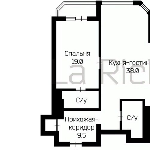 3-комн квартира улица Академика Виноградова, 1к1