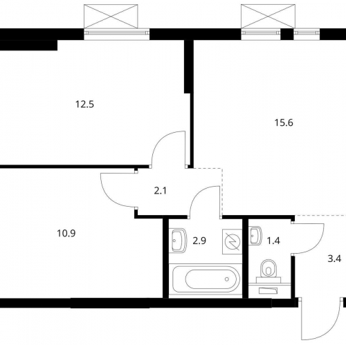 2-комн квартира Котельники, Кузьминский Лес, корп. 9