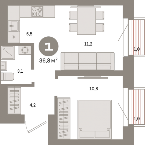 1-комн квартира Москва г., Тагильская ул.,  к. 2