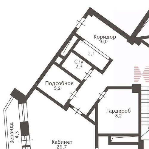 5-комн квартира 1-й Неопалимовский переулок, 8