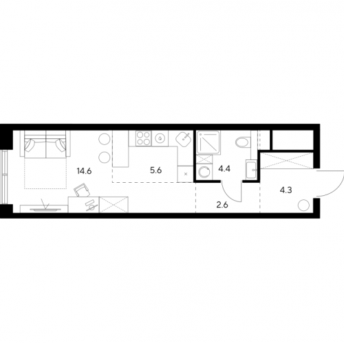 Студия Москва г., Ярцевская ул.,  к. 1