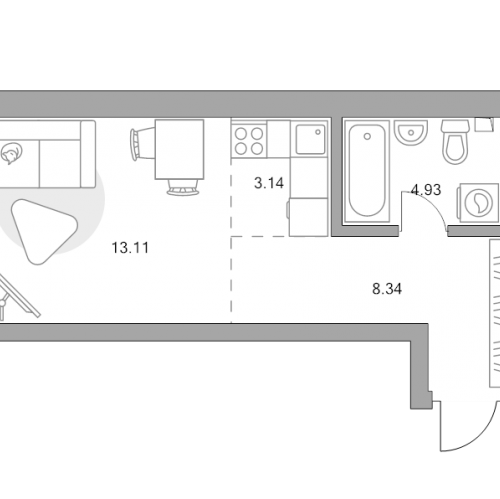 Студия Верхнелихоборская ул,  к. 1