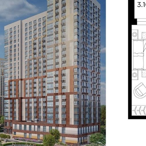 2-комн квартира Одинград квартал Семейный ЖК, Одинцово,  д. 5