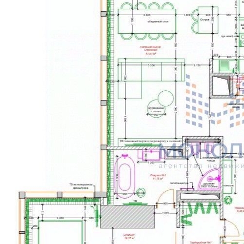 4-комн квартира 1-й Красногвардейский проезд, 22с2
