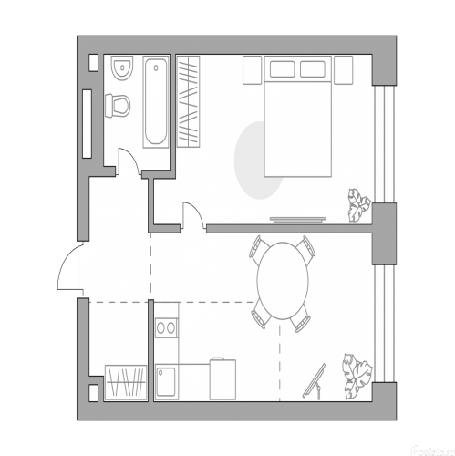 1-комн квартира , Дубининская улица, 17