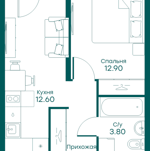 1-комн квартира Перхушково с., Окружная ул.,  к. 5