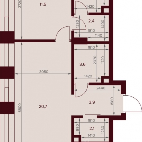 1-комн квартира улица Серпуховский Вал,  д. 7 с3