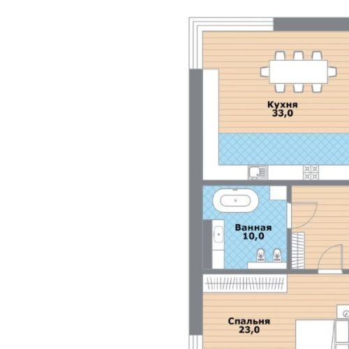 3-комн квартира Таманская улица, 3с21