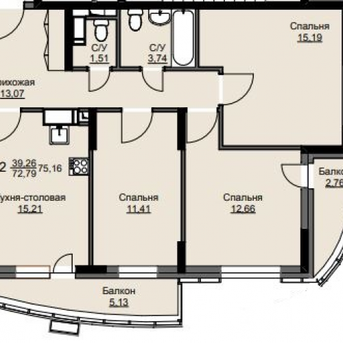 3-комн квартира Щёлково г., Новая Фабрика ул.,  к. 6