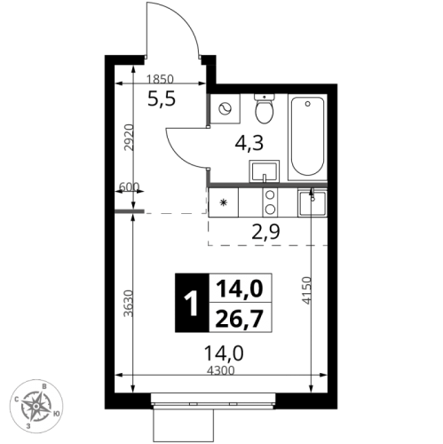 Студия Москва г., Амурская ул.,  к. 2