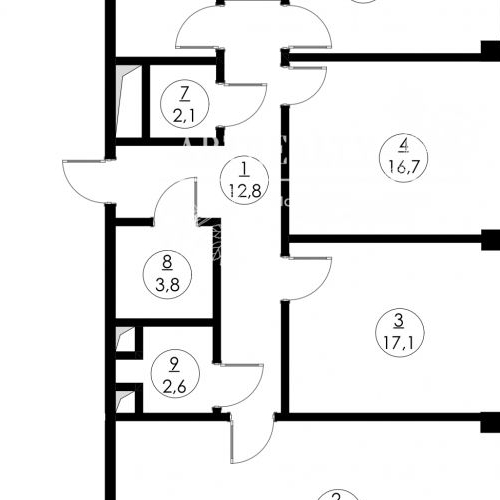 4-комн квартира Мичуринский проспект, 56