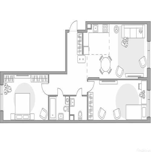 2-комн квартира , Дубининская улица, 17