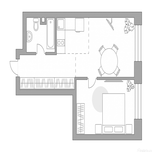 1-комн квартира , Дубининская улица, 17