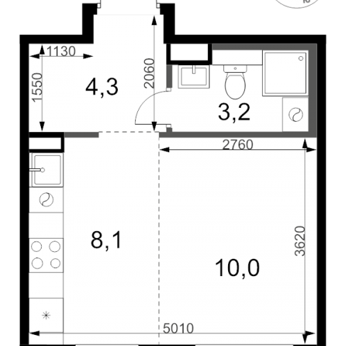 Студия Химки г., Олимпийская ул.,  к. 1.2