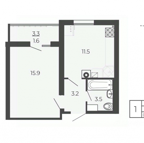 1-комн квартира Волоколамск, 2-й Шаховской проезд,  д. 27