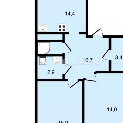2-комн квартира Мытищи, улица Красная Слобода, 7