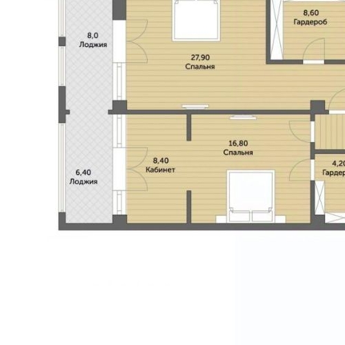 3-комн квартира Резервный проезд, 4