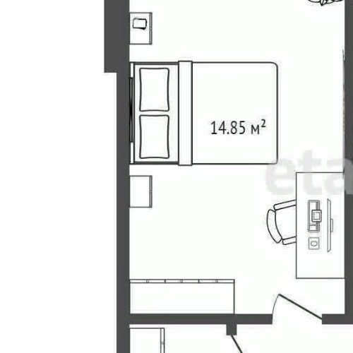 1-комн квартира Пушкарь мкр, с. Тарасовка,  д. 2