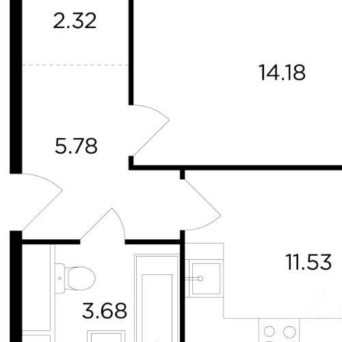 1-комн квартира переулок 2-й Петра Алексеева, 5