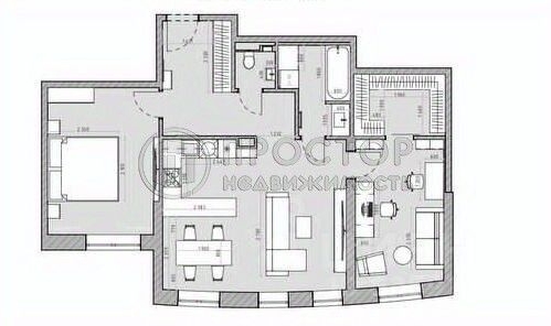 2-комн квартира улица Лобачевского, 120к1