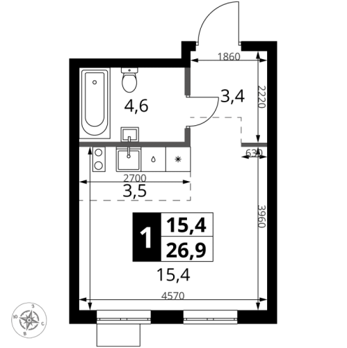 Студия Мосрентген пос., Проектируемый проезд № 7502,  к. 2