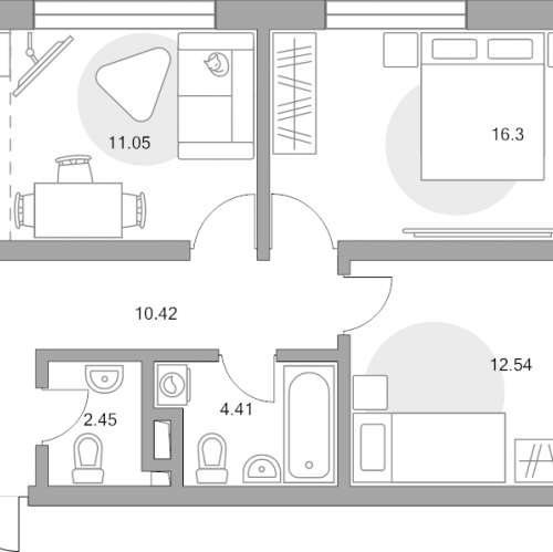 2-комн квартира Москва г., Верхнелихоборская ул.,  к. 1