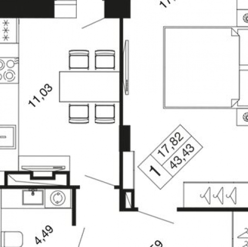 1-комн квартира Наро-Фоминский городской округ, Пролетарская улица