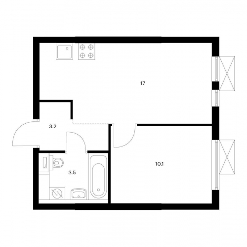 1-комн квартира Котельники, мкр. Белая Дача, корп. 10